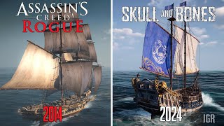 Skull and Bones vs Assassin's Creed Rogue - Details and physics comparison