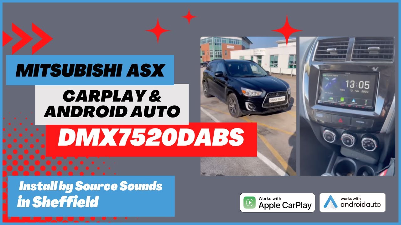 MITSUBISHI ASX Apple CarPlay Android Auto Mirroring DMX7520DABS 