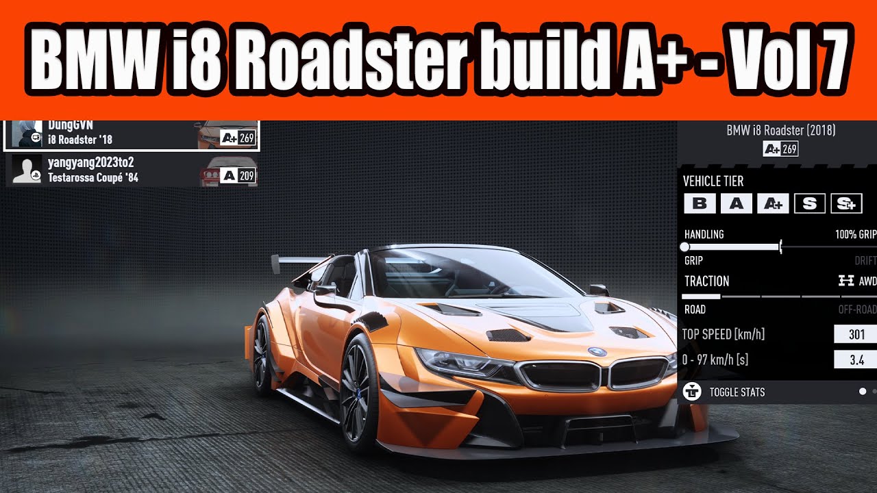 BMW i8 Roadster build A+ Class Car in NFS Unbound Vol 7 - YouTube