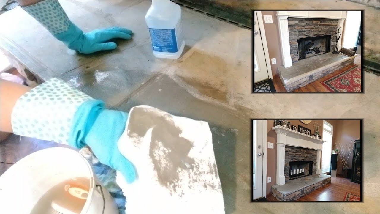 Removing Adhesive From Concrete/Stone - Cleaning A Fireplace - Removing Childproof Safety Foam