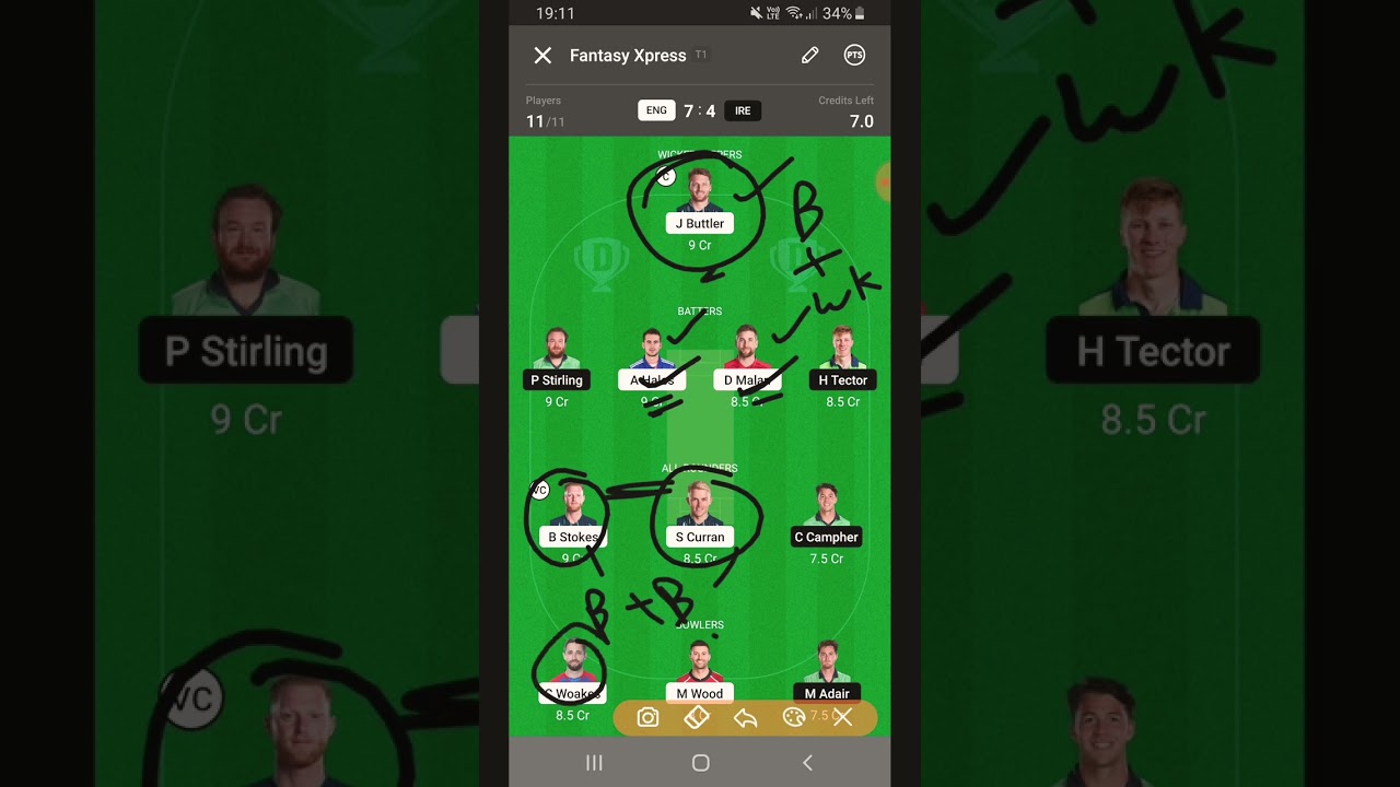 ENG vs IRE Dream11, ENG vs IRE Dream11 Team, ENG vs IRE Dream11 Prediction, ENG vs IRE T20 World Cup