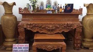 VỊ TRÍ Đặt LỘC BÌNH PHONG THUỶ GỖ CẨM CAO 1m6 đk 50 TẠI KHÔNG GIAN PHONG THỜ