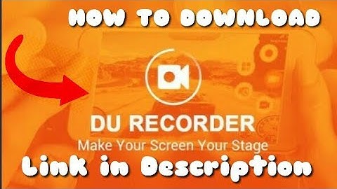 How to Download DU Recorder  Link in Description Box | Best Screen Recording Application for Android