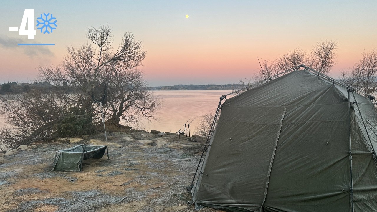 O Sesiune grea pe Ebro 🇪🇸 la -4°C ❄️ | Pescuit de Iarna la Crap și Somn fără Compromisuri