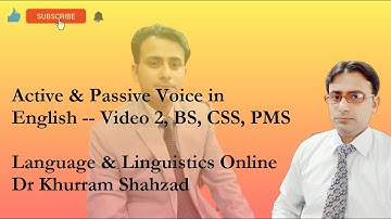 Active & Passive Voice in English 2, BS, CSS, PMS