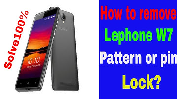 how to remove lephone w7 pattern lock just one click without any box