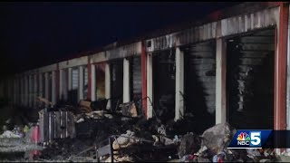 Several storage units damaged by fire