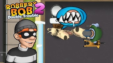 Robbery Bob 2 Game  - OLD GUY Costume Gameplay Using 100 Angry Dog - part 5