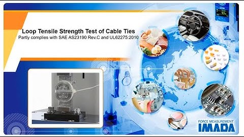 Cable ties loop tensile strength test