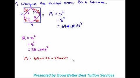 Grade 8 Maths: Calculating the area of the shaded region