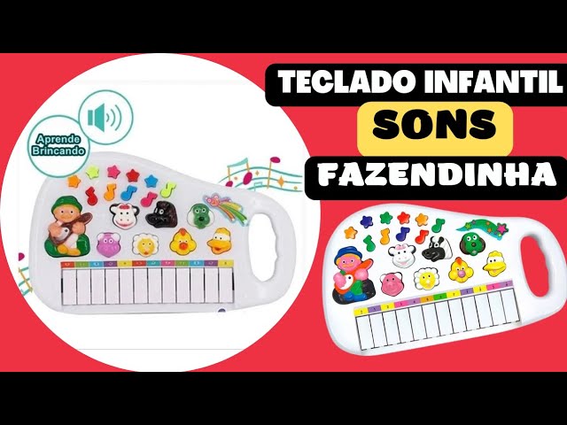 TECLADO PIANO INFANTIL COM SONS DA FAZENDA 