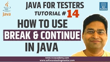 Java for Testers #14 - How to use Break and Continue in Java