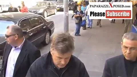 Alec Baldwin arrives to his play Orphans at Gerald Schoenfeld Theatre in New York