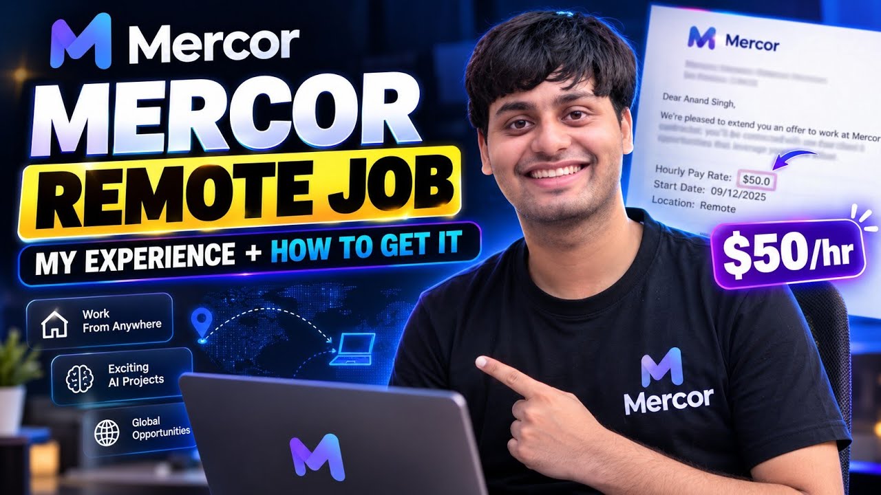 Mercor Remote Jobs 2026 🚨 Work From Home + AI Jobs | How to Apply & Get Paid