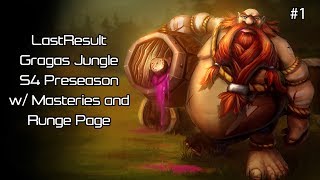 Gragas Jungle Preseason 4 w/ Masteries and Rune Page