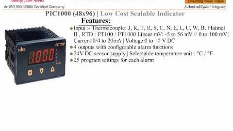 SELEC PIC1000 PROCESS INDICATOR