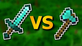 Axe VS Sword Which One is Better in Minecraft 1.20  Java Edition