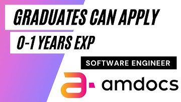 (BE/B.Tech/ME/M.Tech/MCA) Amdocs Off Campus Drive For Freshers 2021 Batch