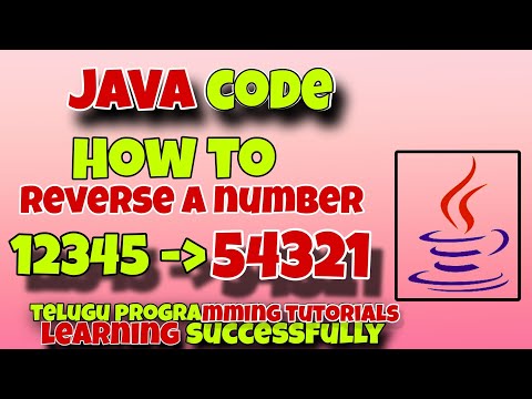 How to REVERSE or convert a number program by telugu programming tutorial learning successfully