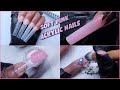 How To Do Nail art Acrylic nails SOFT PINK ACRYLIC NAILS WITH 3D FLOWERS #101