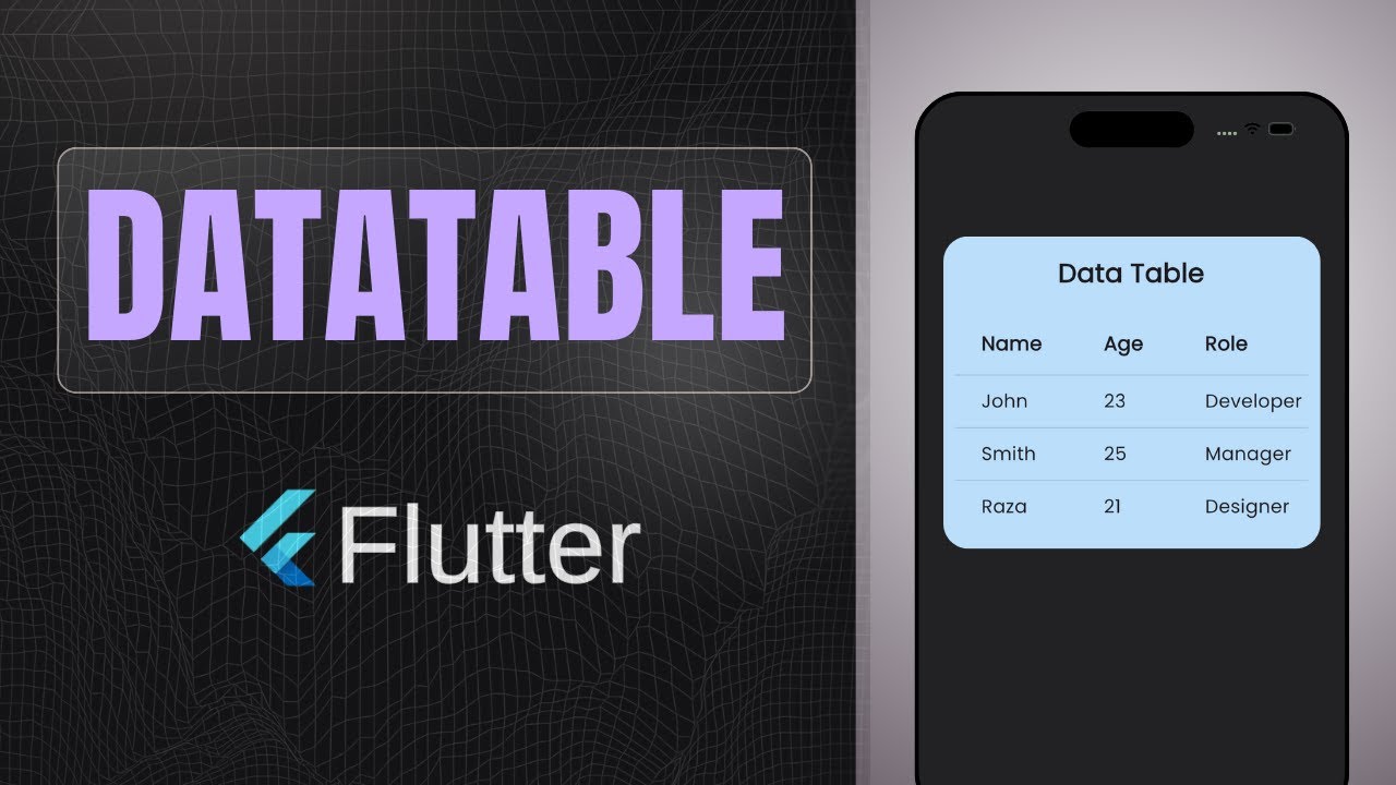 DataTable widget | Flutter - YouTube