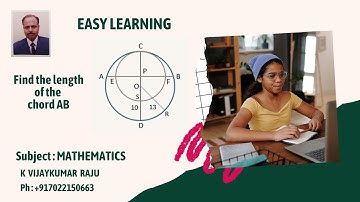 length of chord AB of intersecting circles