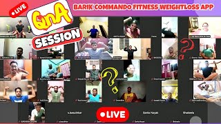 Live Online Weightloss Fitness Class QNA Session | Barik Commando Fitness WeightLoss App screenshot 2