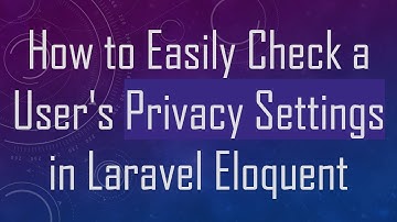 How to Easily Check a User