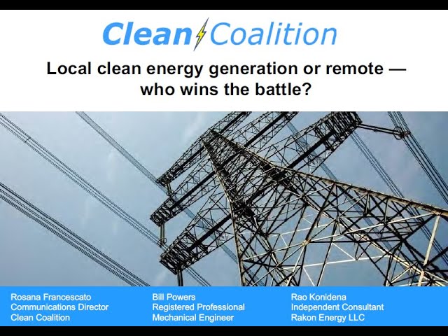 Local clean energy generation or remote — who wins the battle