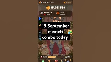 MemeFi Daily Combo for all level || 19 Sept 2024 MemeFi Secret Tap Combo to earn 4,000,000 coins