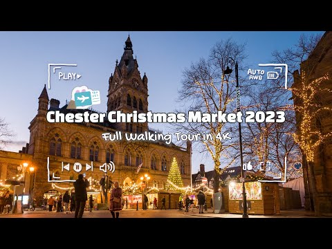 Chester Christmas Market 2023 | Full Walking Tour in 4K