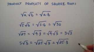 Square Root Product Property - Definition & Examples - Expii