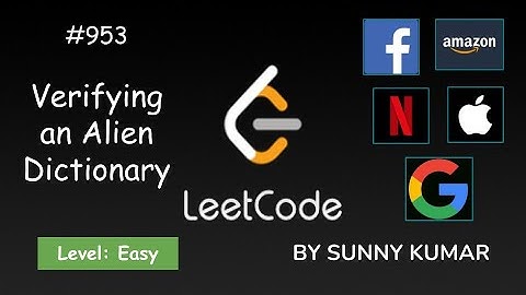 Verifying an Alien Dictionary | 953 LeetCode | LeetCode Explore | Day 09