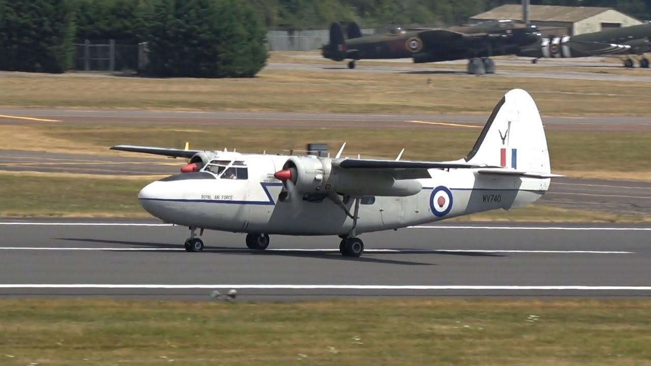 Percival Hunting Percival P-66 Pembroke C1 arrival at RAF Fairford RIAT 2018 AirShow