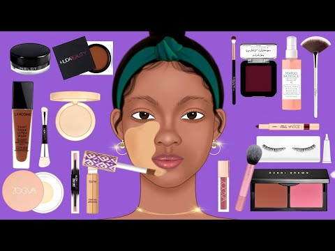 메이크업 ASMR | 매력적인 서양인 메이크업 | BLACK BEAUTY MAKEUP ANIMATION | MAKEUP FOR DARK SKIN