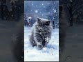 Cute winter cats  @tothetop.bandVictorian watercolors ❄️❄️❄️ #winter #xmas #cats #kitten #Victorian