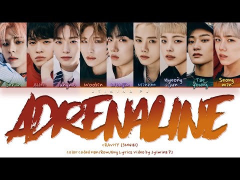 CRAVITY 크래비티 Adrenaline Lyrics Color Coded Han Rom Eng
