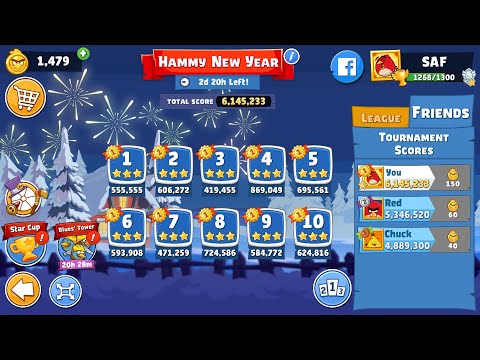 Видео: Angry Birds Friends. Hammy New Year. All levels 3 stars. Passage from Sergey Fetisov