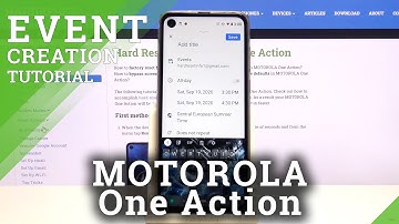 How to Add Reminder – Use Calendar App on MOTOROLA One Action