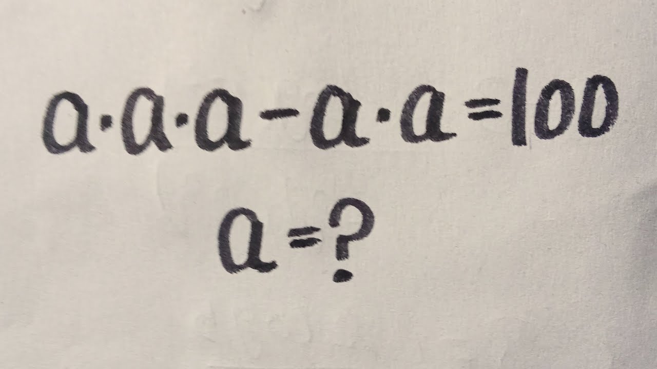 Solve for a in this nice Algebra equation | Math Olympiad Mathematics ...