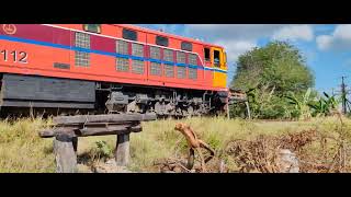 Alsthom 4112 MTU สีสดใหม่ ทำขบวน 448 ออกจากสถานียะลา 16/4/2567