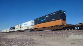 Very Fast EB BNSF Domestic Intermodal Train Feat NS In Minneola Ca! #bigbossrailfanner