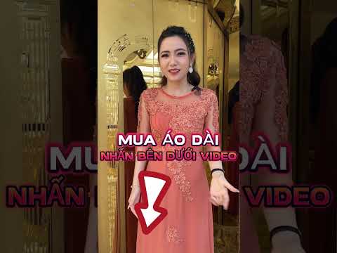 Áo dài bà sui sang trọng cao cấp màu cam đào thêu hoa kết đá thủ công gọi ngay 0938.171.599 #fashion