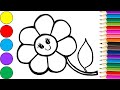 How to draw cute flower for children/ bolalar uchun gul rasmlari /vẽ một bông hoa cho trẻ em