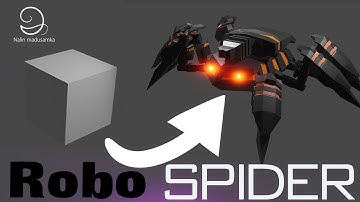 walking spider robot on blender (time lapse )