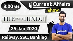 8:00 AM - Daily Current Affairs 2020 by Bhunesh Sir | 25 January 2020 | wifistudy