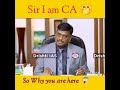 Sir i am ca  mock interview upsc  shorts