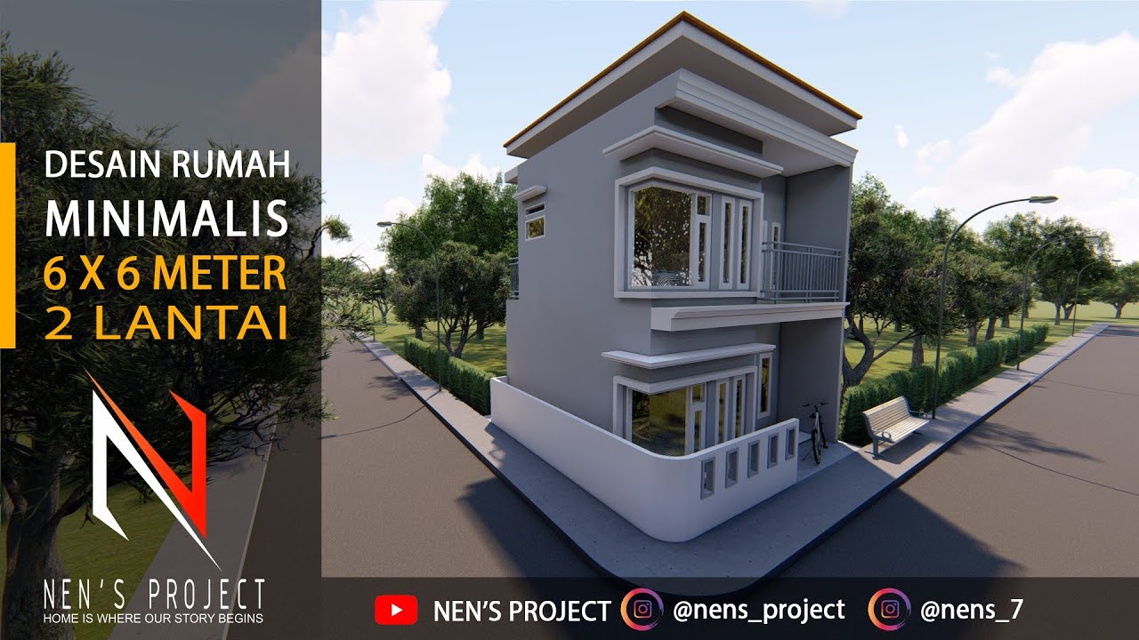 Desain Rumah Minimalis 6X6 Meter 2 Lantai - YouTube
