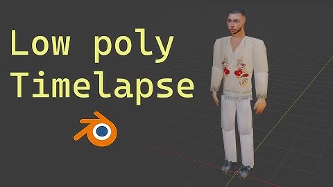 PS1 style lowpoly man | blender timelapse