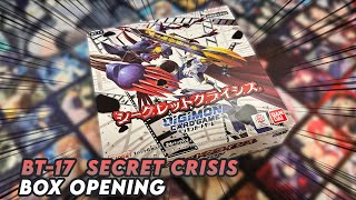 SECRET CRISIS IS FINALLY HERE! (Digimon Card Game BT-17)